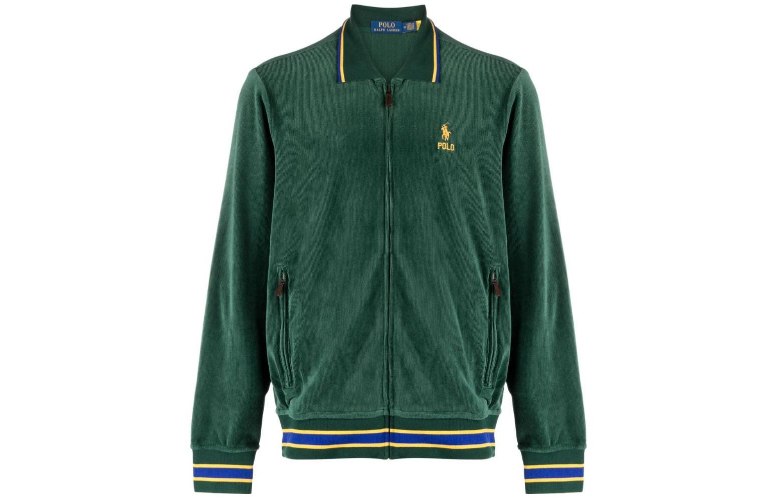 Ralph Lauren Embroidered Logo Zip-Up Jacket Deep Green 710919343-001