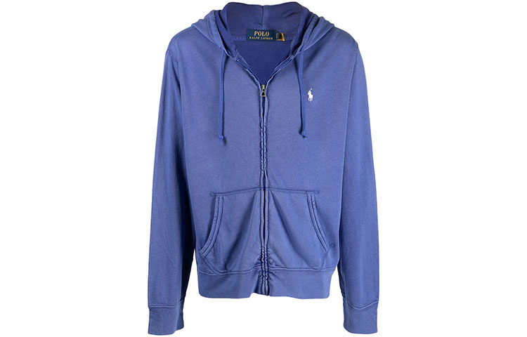 Ralph Lauren Embroidered Logo Zip Hoodie Jacket Blue 710706348-007