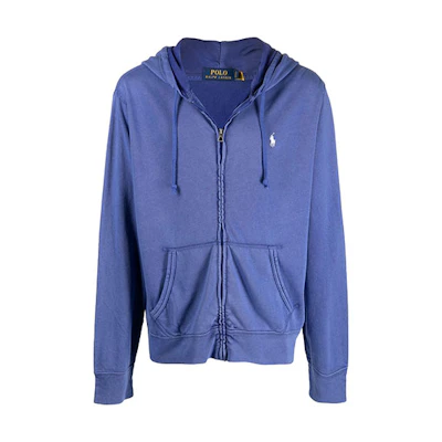 Ralph Lauren Embroidered Logo Zip Hoodie Jacket Blue 710706348-007