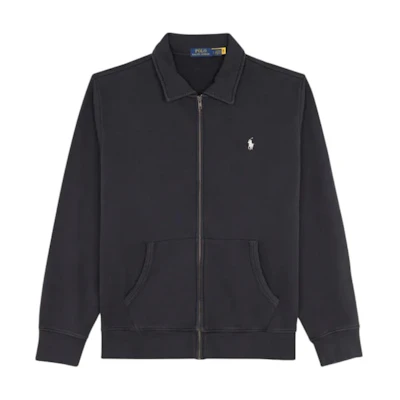 Ralph Lauren Embroidered Logo Zip Polo Long Sleeve Jacket Black - 710941532-001