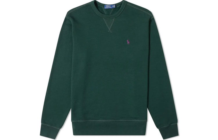 Ralph Lauren Embroidered Pony Crewneck Sweatshirt Green 710766772-006