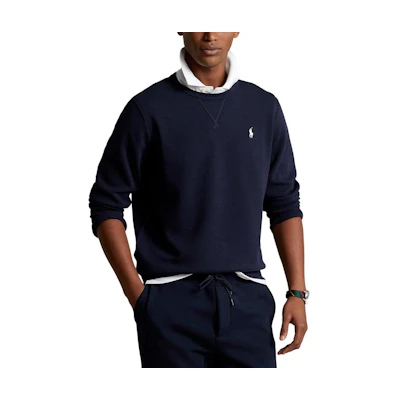 Ralph Lauren Embroidered Small Pony Logo Crewneck Sweatshirt Navy Blue MNPOKNI16820467-400