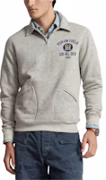 Purchase Ralph Lauren 灰色抓毛翻領四分拉鍊套頭衫 MNPOKNI16823-546