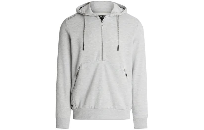 Ralph Lauren Fleece Half-Zip Hoodie Grey Long Sleeve Sweatshirt MNRXKNI1AD20-001