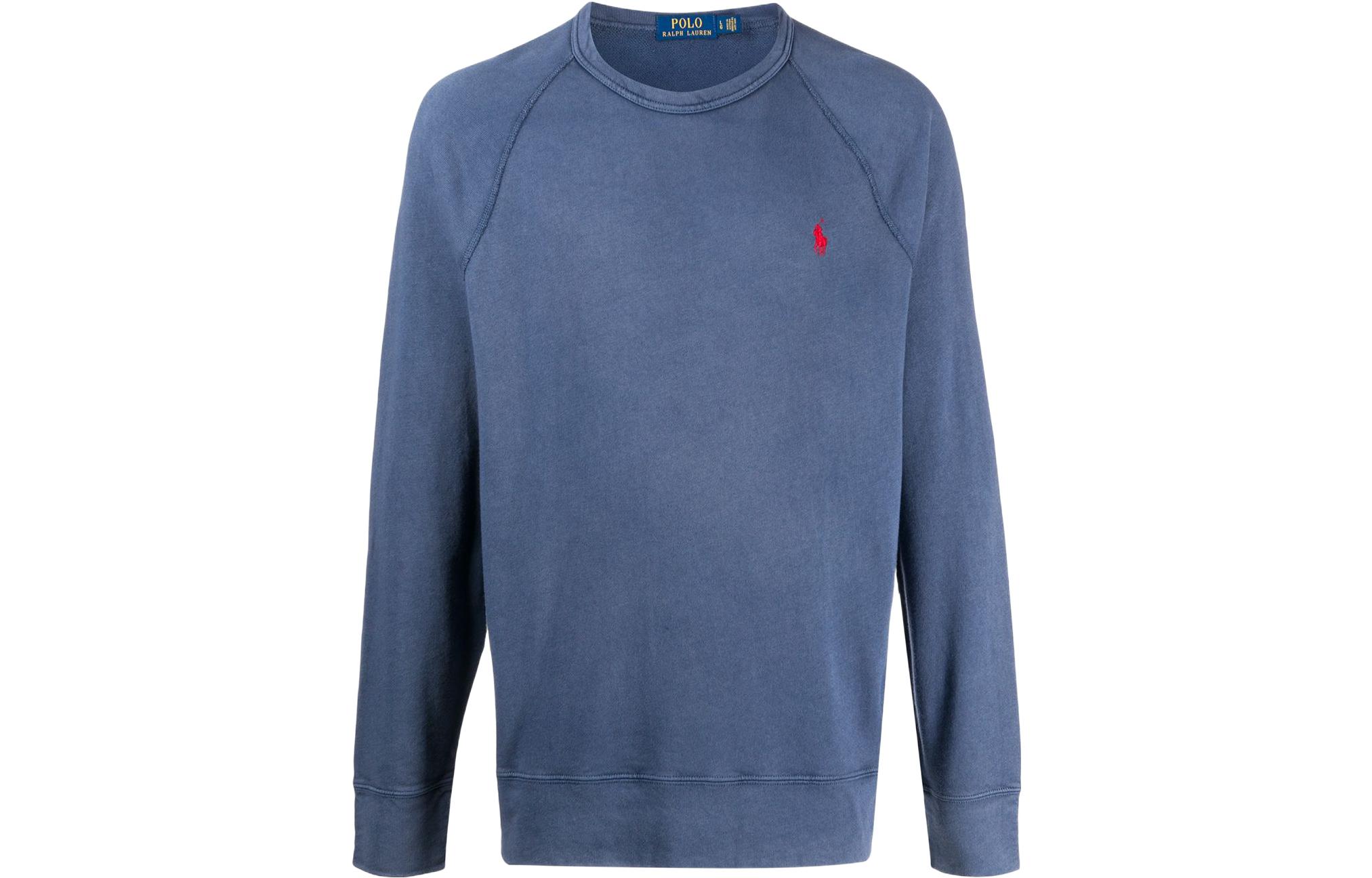 Ralph Lauren Fleece Raglan Pullover Sweatshirt Men’s Blue Long Sleeve 710644952-035