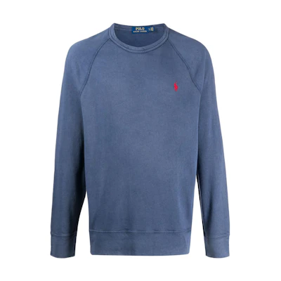Ralph Lauren Fleece Raglan Pullover Sweatshirt Men’s Blue Long Sleeve 710644952-035