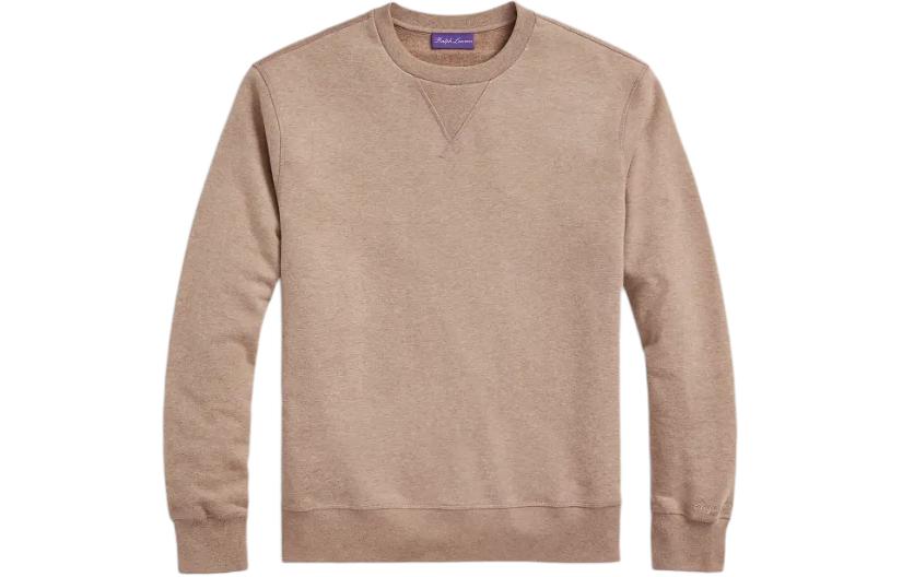 Ralph Lauren Fleece Sweatshirt Beige Crewneck Pullover for Men MNPLKNI16820-220