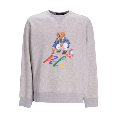 Ralph Lauren Fleece Sweatshirt with Bear Print in Gray 710853308-029