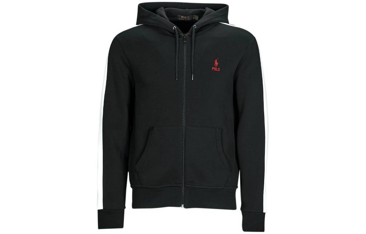 Ralph Lauren Full-Zip Logo Sweatshirt Long Sleeve Black 710926504-002