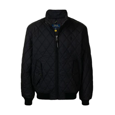 Ralph Lauren FW21 Barracuda Quilted Zipper Jacket Mens Black 710810211-003