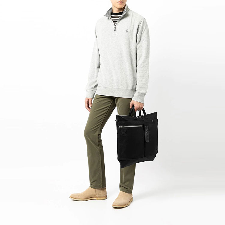 Lookbook ラルフローレン FW21 グレー ハーフジップ プルオーバー 刺繍ロゴ スウェット 710812963-002