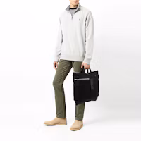 Lookbook Ralph Lauren FW21 灰色半拉鍊刺繡標誌長袖運動上衣 710812963-002