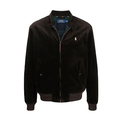 Ralph Lauren FW21 Polo Pony Embroidered Aviator Jacket Men’s Black 710811317-008
