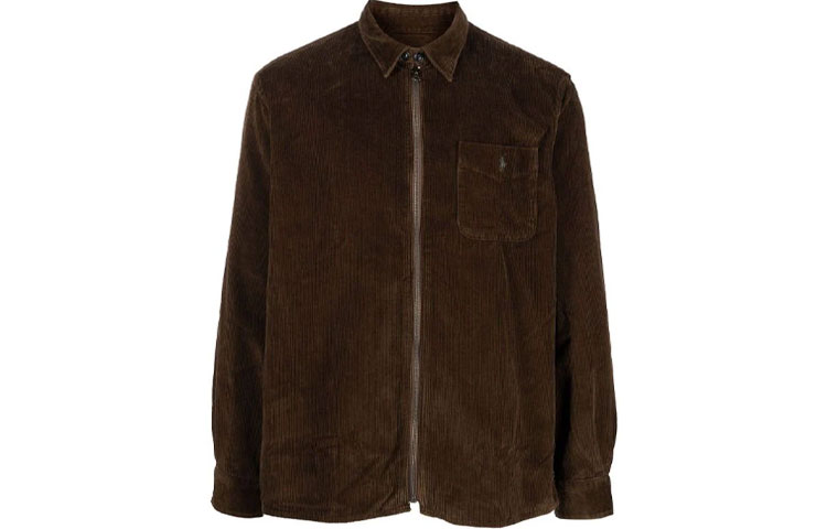 Ralph Lauren FW21 Solid Long Collar Jacket Brown 710849852-003