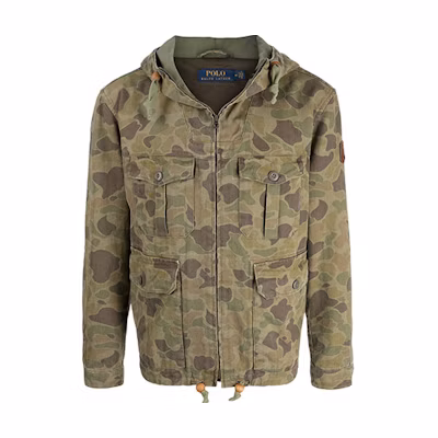 Ralph Lauren FW21 Washed Camouflage Print Jacket Green 710833823-001