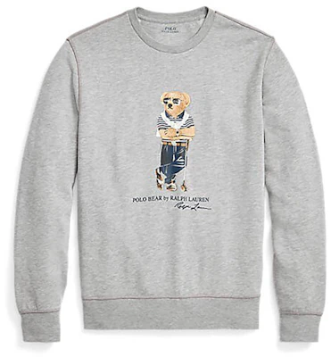 ラルフローレン FW22 ベアプリント クルーネック スウェットシャツ メンズ グレー MNPOKNI16822128-020 Buy ラルフローレン FW22 ベアプリント クルーネック スウェットシャツ メンズ グレー MNPOKNI16822128-020