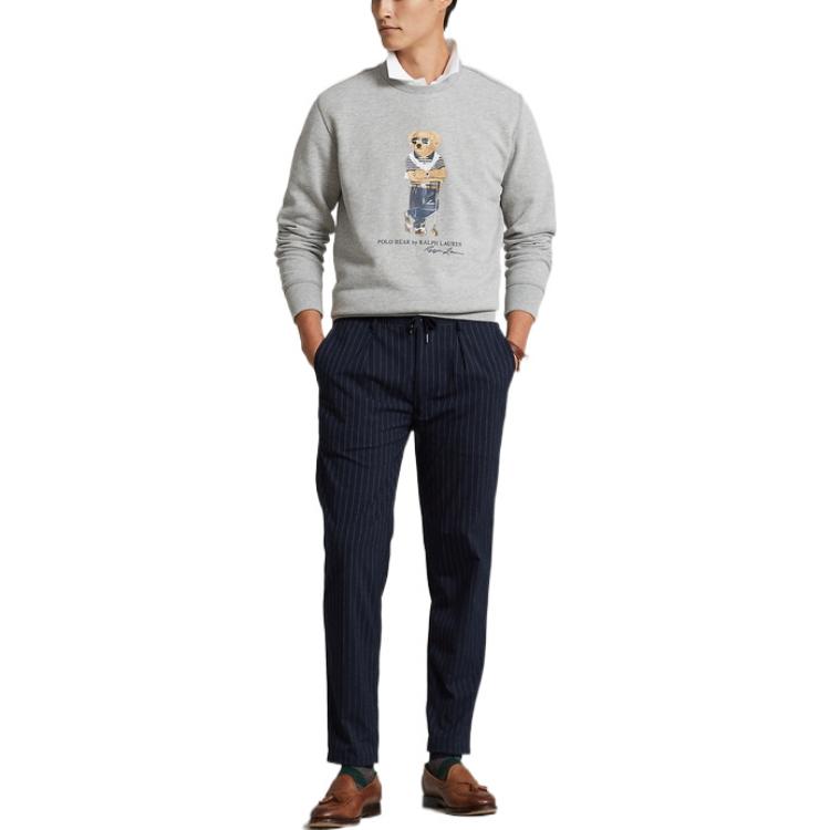 Ralph Lauren FW22 Bear Print Crewneck Pullover Sweatshirt Men’s Grey MNPOKNI16822128-020 圖 4