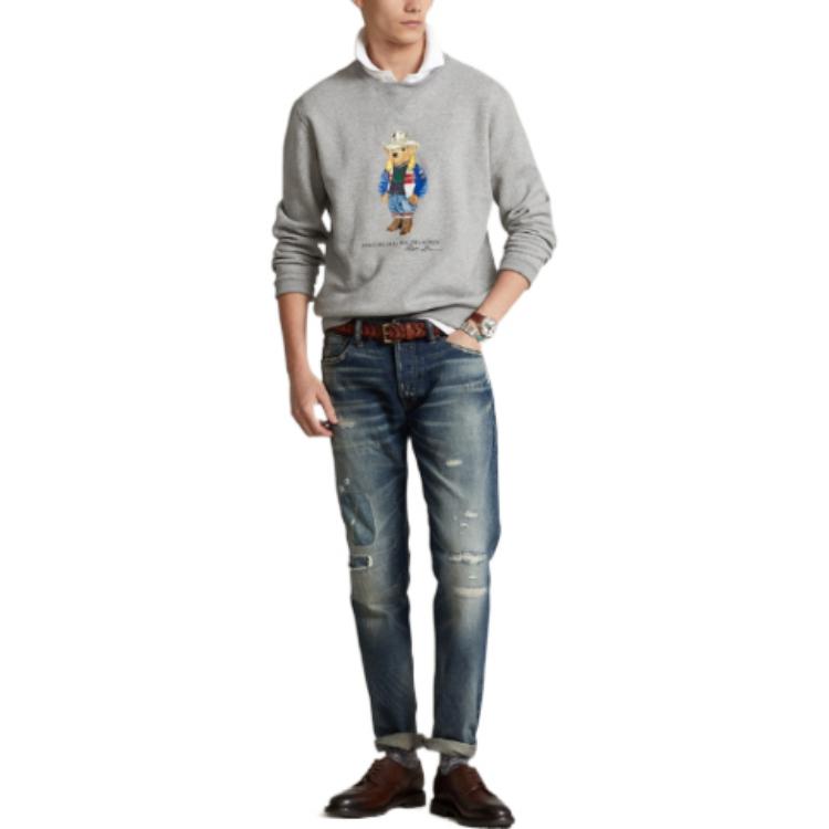 Ralph Lauren FW22 Bear Print Crewneck Sweatshirt - Grey MNPOKNI16822503-020 圖 3