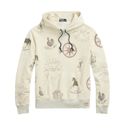 Ralph Lauren FW22 Beige Hoodie with Animal Print Design 16822250-101