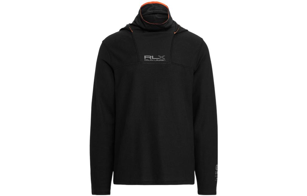 Ralph Lauren FW22 Black Letter Print Hoodie MNRXKNI16820023-001