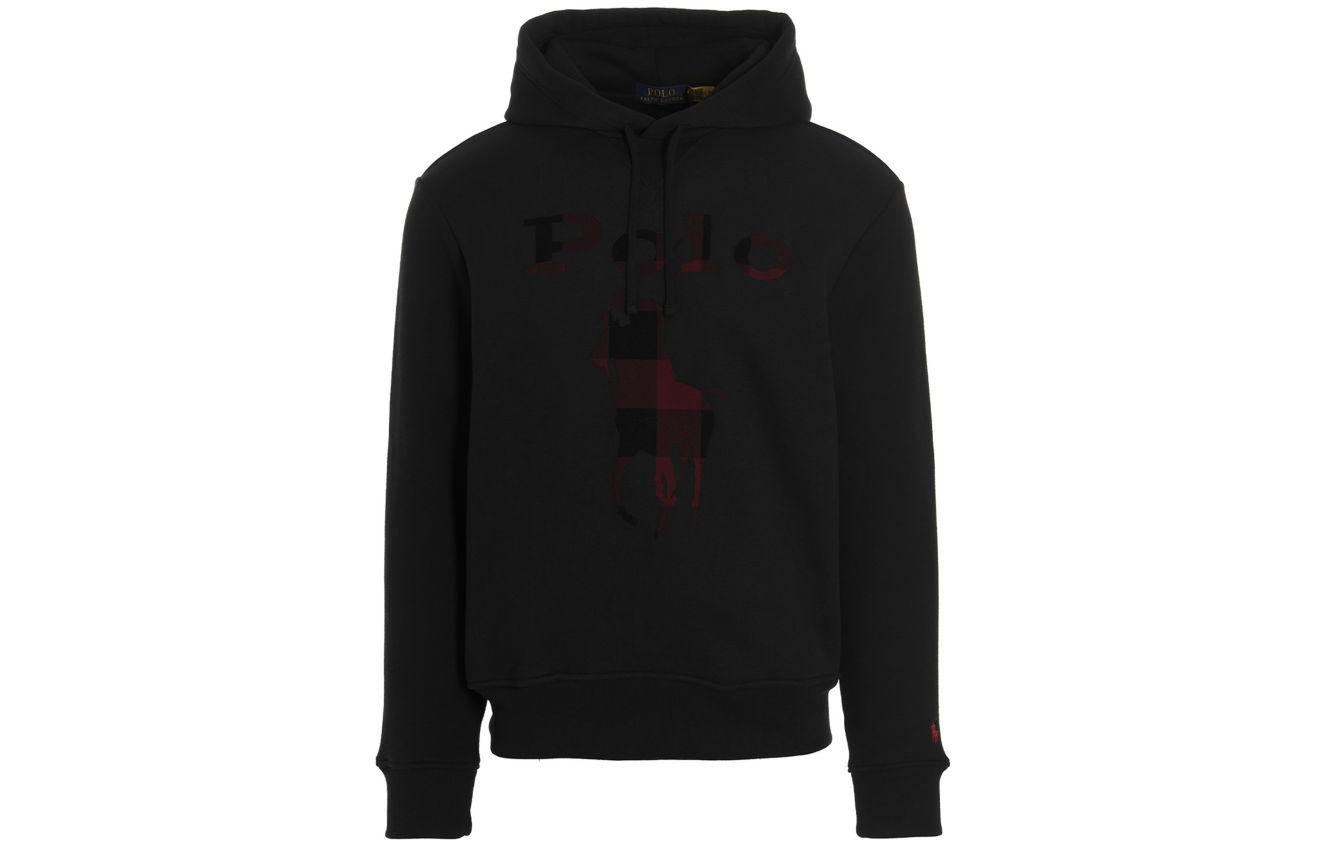 Order Ralph Lauren FW22 黑色印花休閒連帽衫 710881816-001