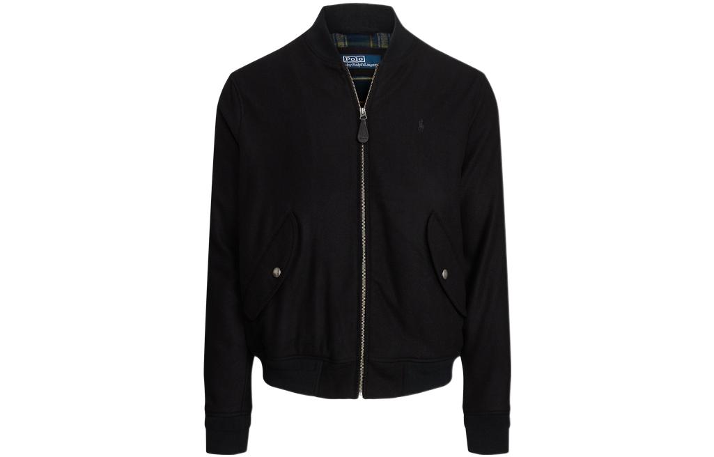 Ralph Lauren FW22 Black Solid Zip-Up Stand Collar Jacket for Men MNPOOTW16020896