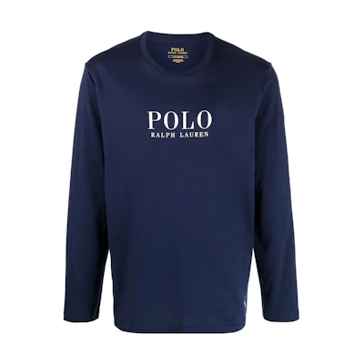 Ralph Lauren FW22 Blue Crewneck Sweatshirt with Logo Print 714862600-003
