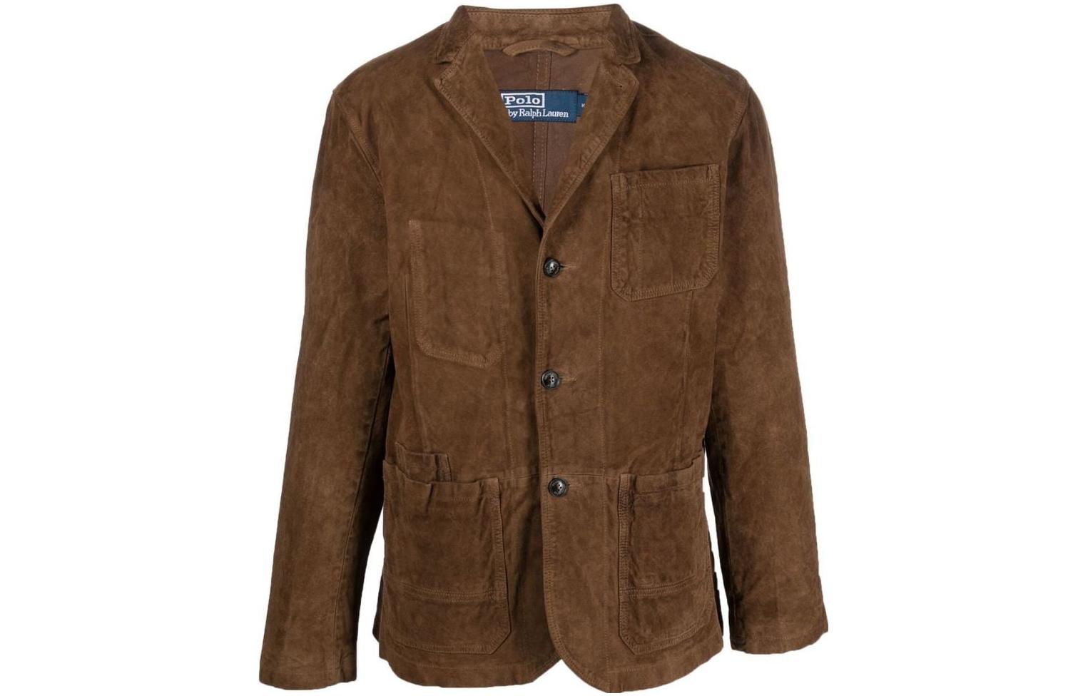 Ralph Lauren FW22 Brown Lambswool Single-Breasted Jacket Coat 710849788-001
