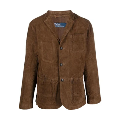 Ralph Lauren FW22 Brown Lambswool Single-Breasted Jacket Coat 710849788-001