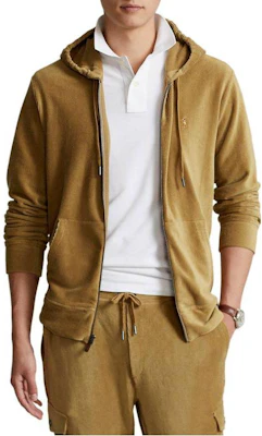 Ralph Lauren FW22 棕色刺繡標誌拉鍊連帽外套 710877154-002 Order Ralph Lauren FW22 棕色刺繡標誌拉鍊連帽外套 710877154-002