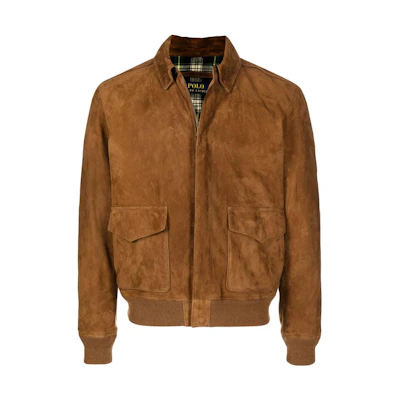 Ralph Lauren FW22 Brown Suede Zipper Jacket - Long Sleeve Casual Coat 710858439-001