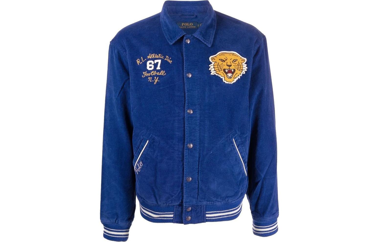 Ralph Lauren FW22 Color-Block Logo Long Sleeve Polo Jacket Men’s Blue 710879302-001