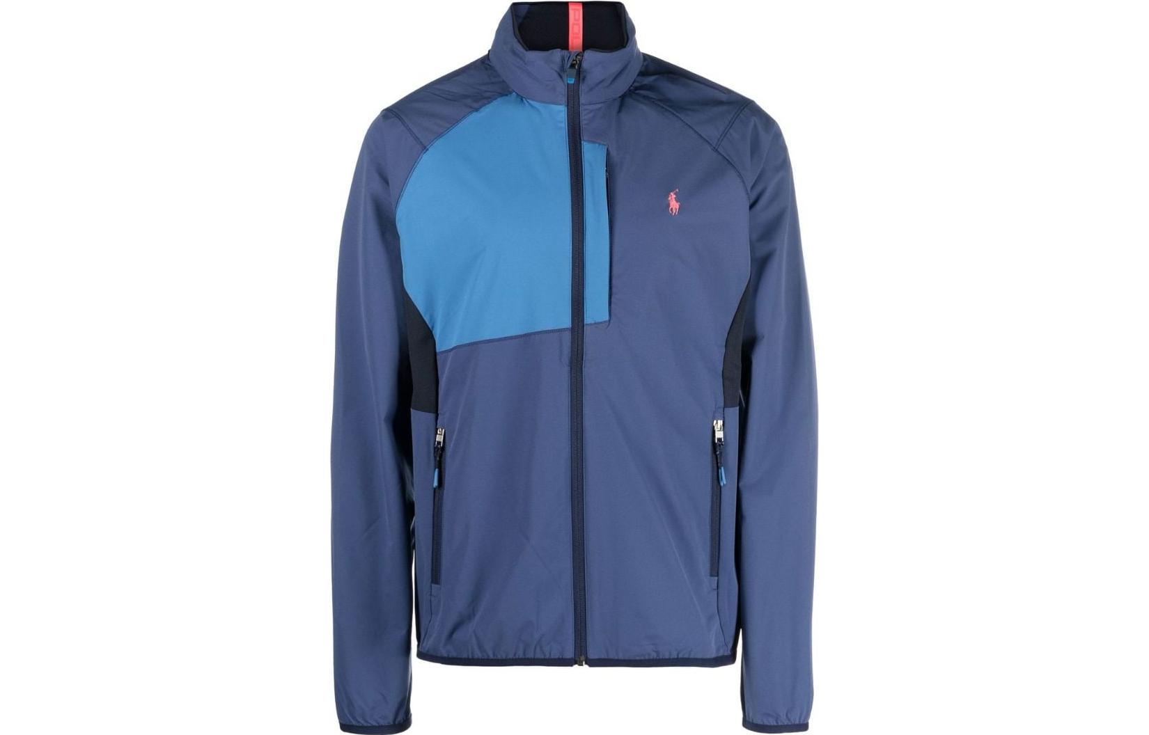 Ralph Lauren FW22 Color-Block Logo Zip-Up Track Jacket Blue 710856894-004