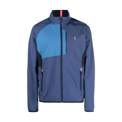 Ralph Lauren FW22 Color-Block Logo Zip-Up Track Jacket Blue 710856894-004