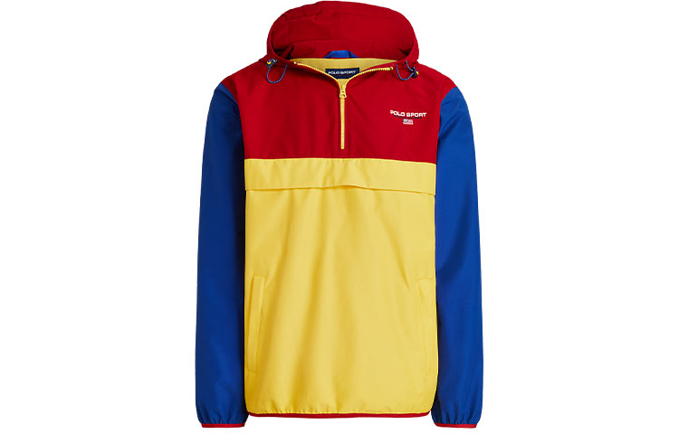 Ralph Lauren FW22 Colorblock Half-Zip Hooded Jacket Multicolor MNPOOTW16020969-999