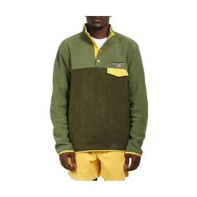 Ralph Lauren FW22 Colorblock Half-Zip Pullover Sweatshirt Men’s Green 710880640-002