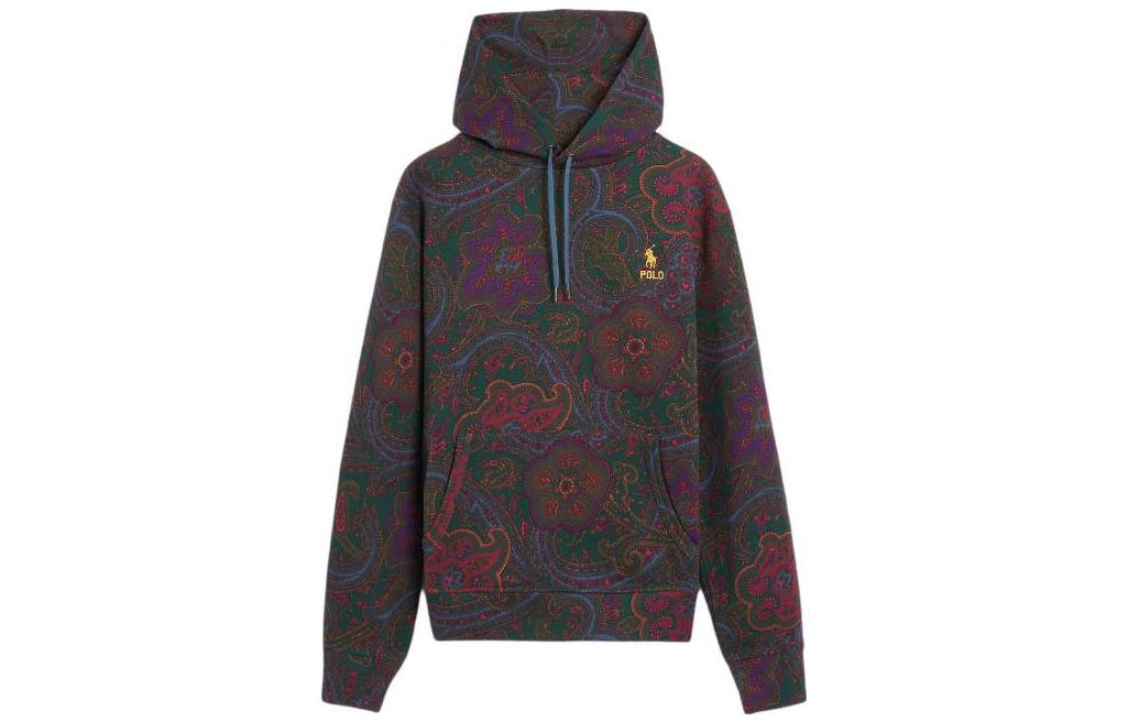 Ralph Lauren FW22 Colorblock Logo Embroidery Pullover Hoodie Men 710871212-001