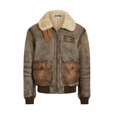 Ralph Lauren FW22 Colorblock Pocket Design Zip Bomber Jacket Men’s Brown MNPOOTW16021001-200