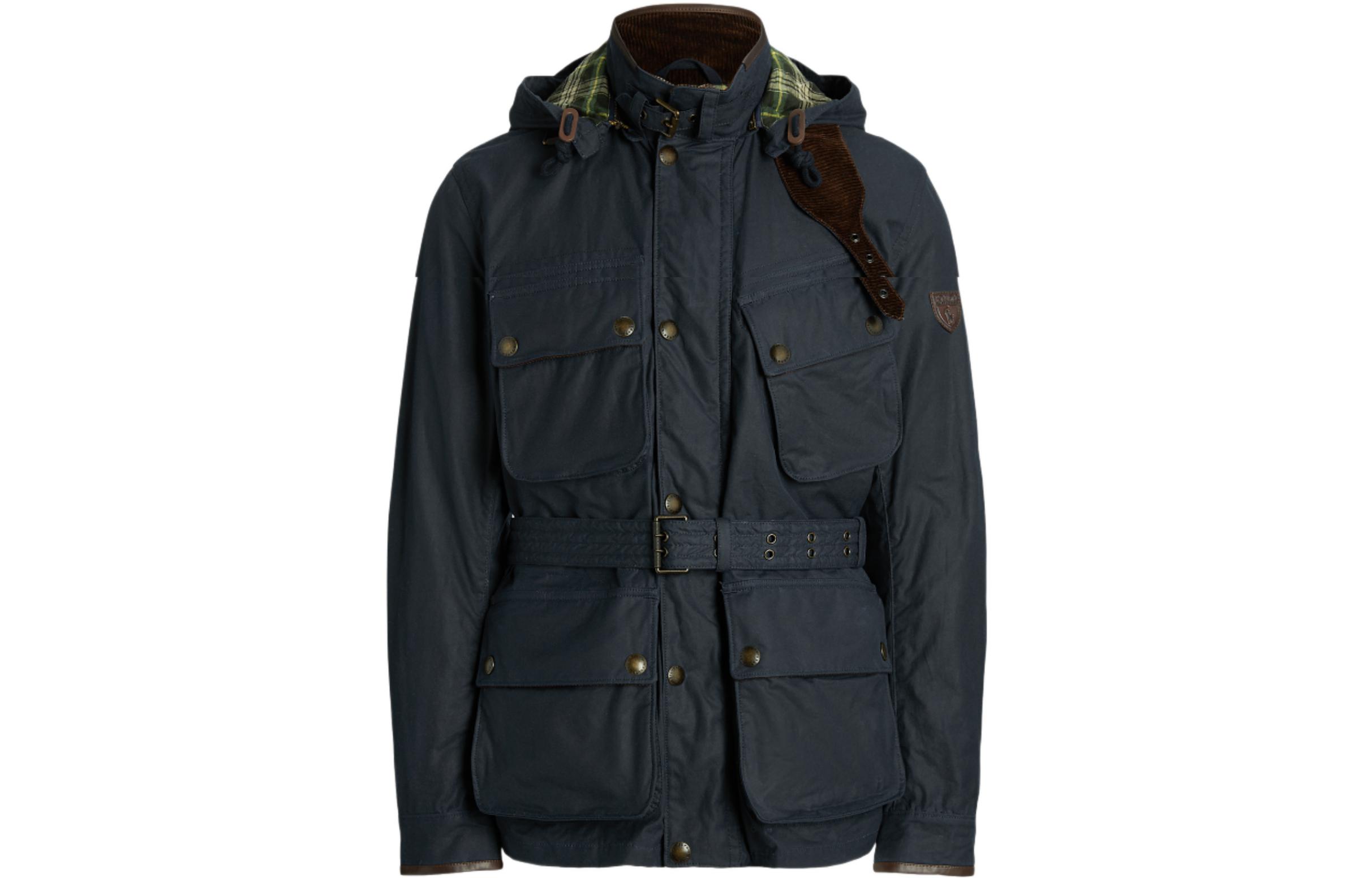 Ralph Lauren FW22 Dual Front Solid Hoodie Jacket Navy Blue MNPOOTW16021023-410