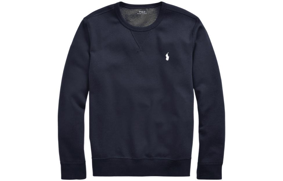 Ralph Lauren FW22 Embroidered Crewneck Long Sleeve Sweatshirt Navy Blue Mens MNPOKNI16822533-410