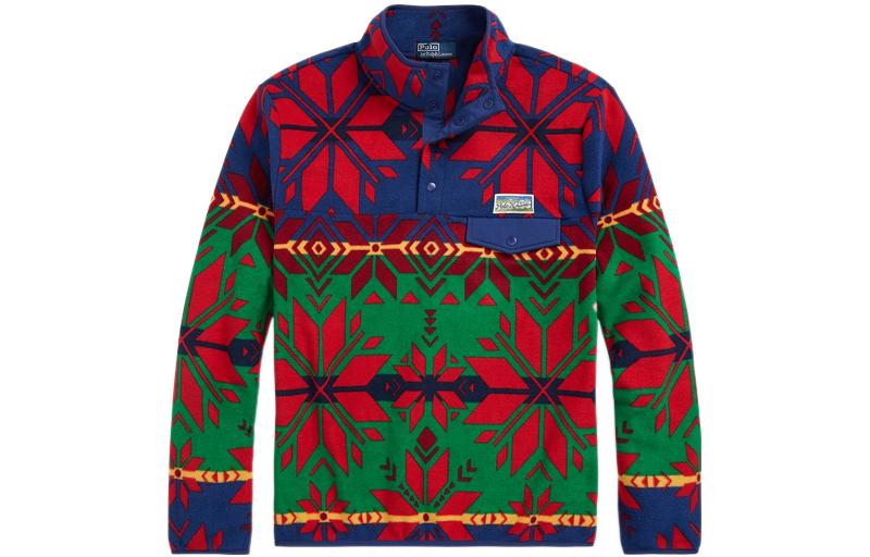 Ralph Lauren FW22 Fair Isle Fleece Pullover Sweatshirt Multicolor MNPOKNI16822462-999