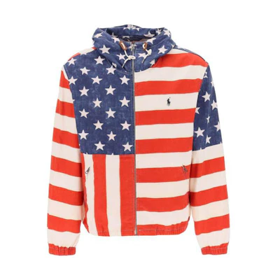 Ralph Lauren FW22 Floral Hooded Zip-Up Jacket with Drop Shoulders 710908288STRSD