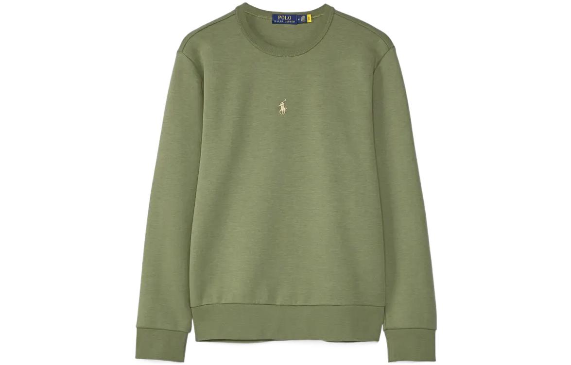 Ralph Lauren FW22 Green Crewneck Relaxed Fit Long-Sleeve Sweatshirt 710881507-003