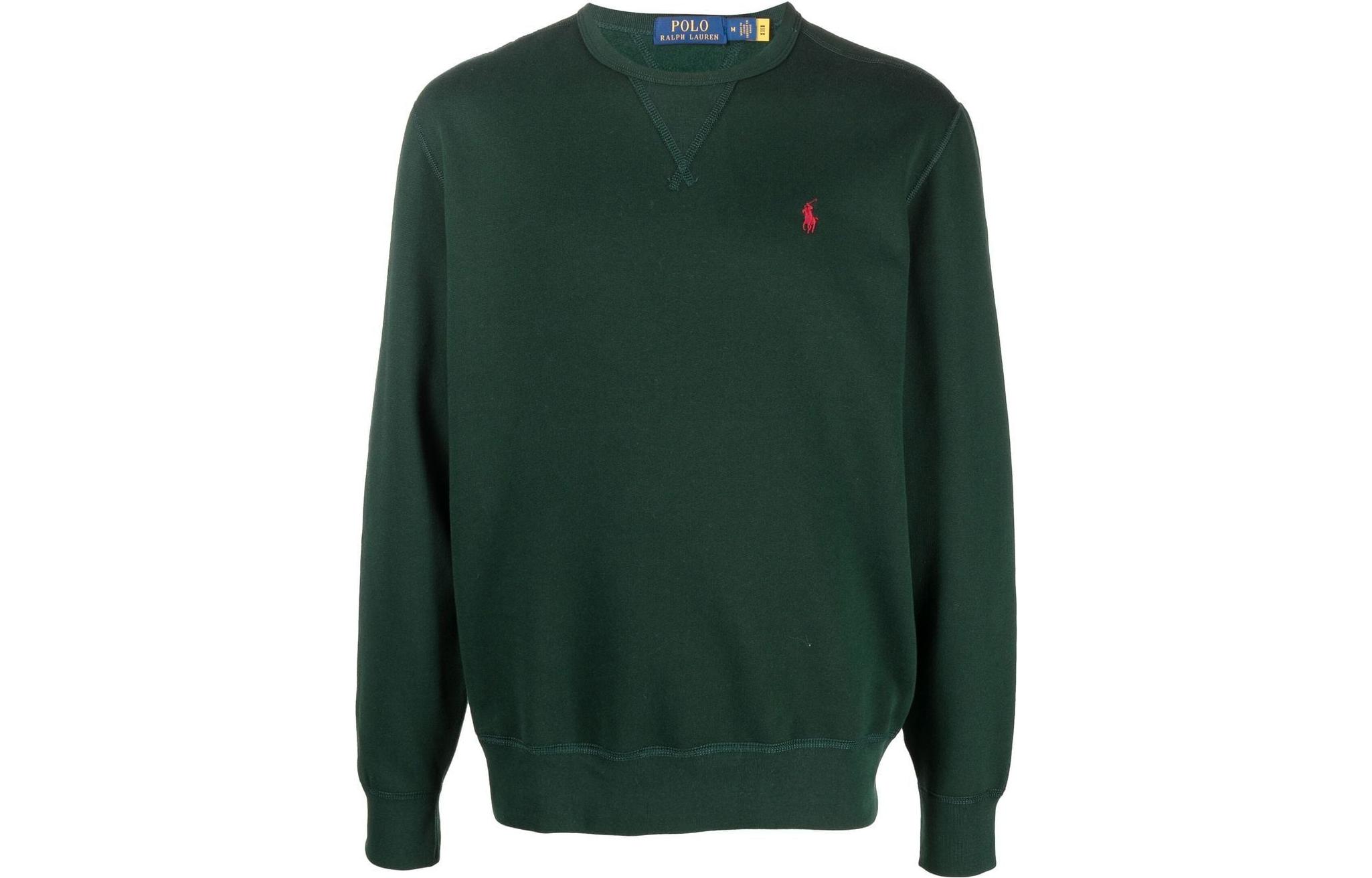 Ralph Lauren FW22 Green Embroidered Logo Crewneck Sweatshirt 710766772-021 圖 2