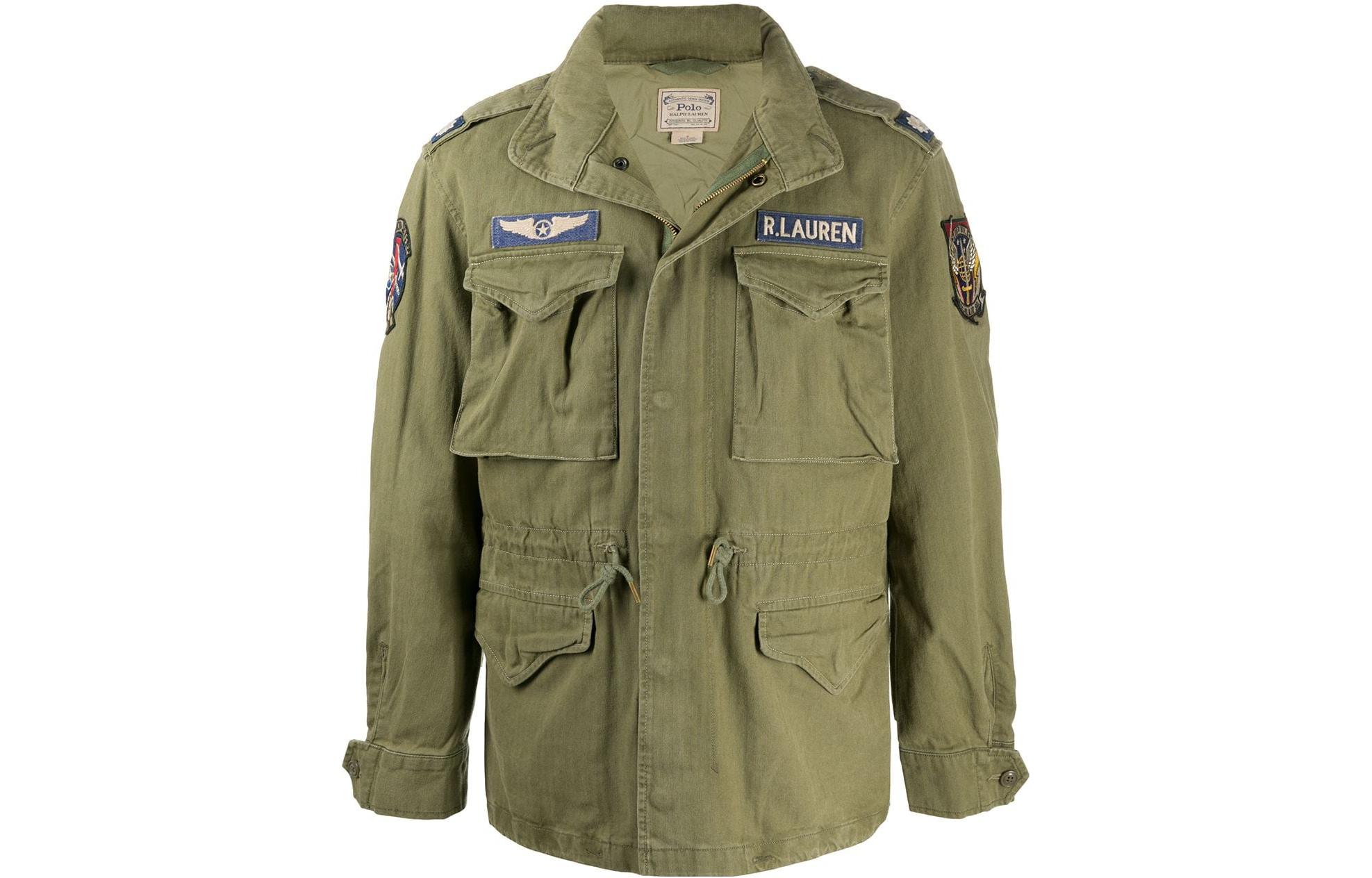 Ralph Lauren FW22 Green Loose Fit Zip-Up Utility Jacket for Men 710833803-001