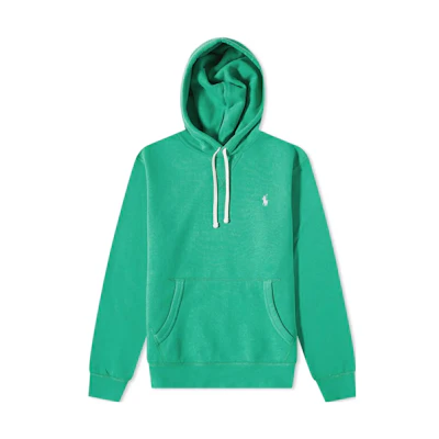 Ralph Lauren FW22 Green Pullover Hoodie with Embroidered Logo for Men 710766778056