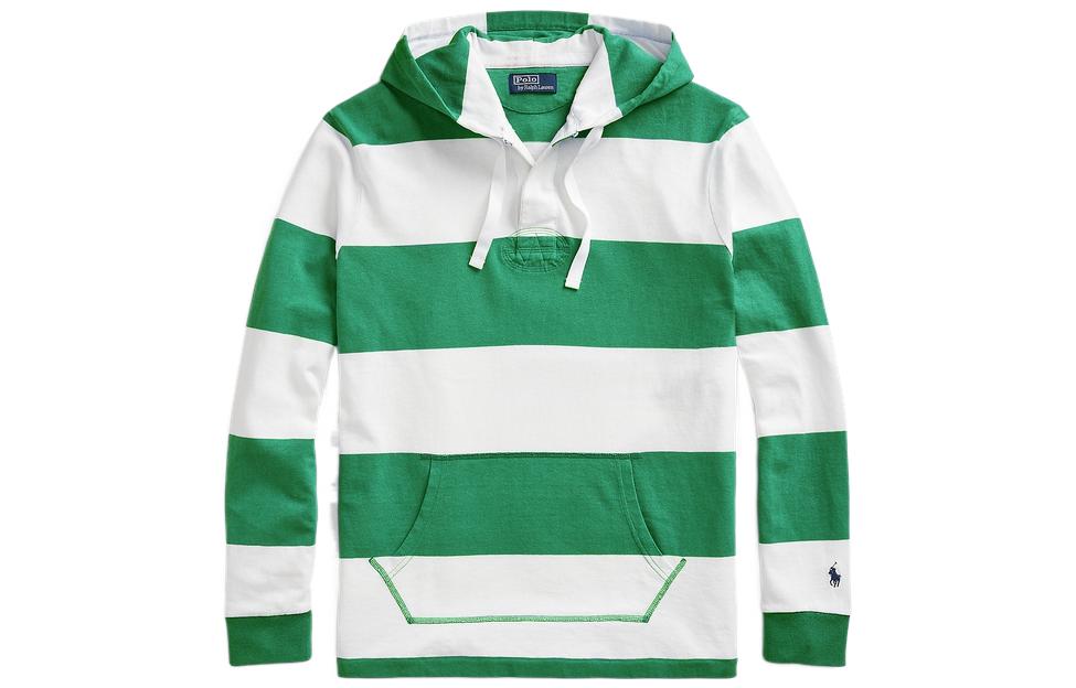Ralph Lauren FW22 Green Wide-Striped Pullover Long-Sleeve Sweatshirt Men MNPOKNI16822117-999