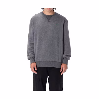 Ralph Lauren FW22 Grey Crewneck Sweatshirt with Embroidered Logo 710766772-039