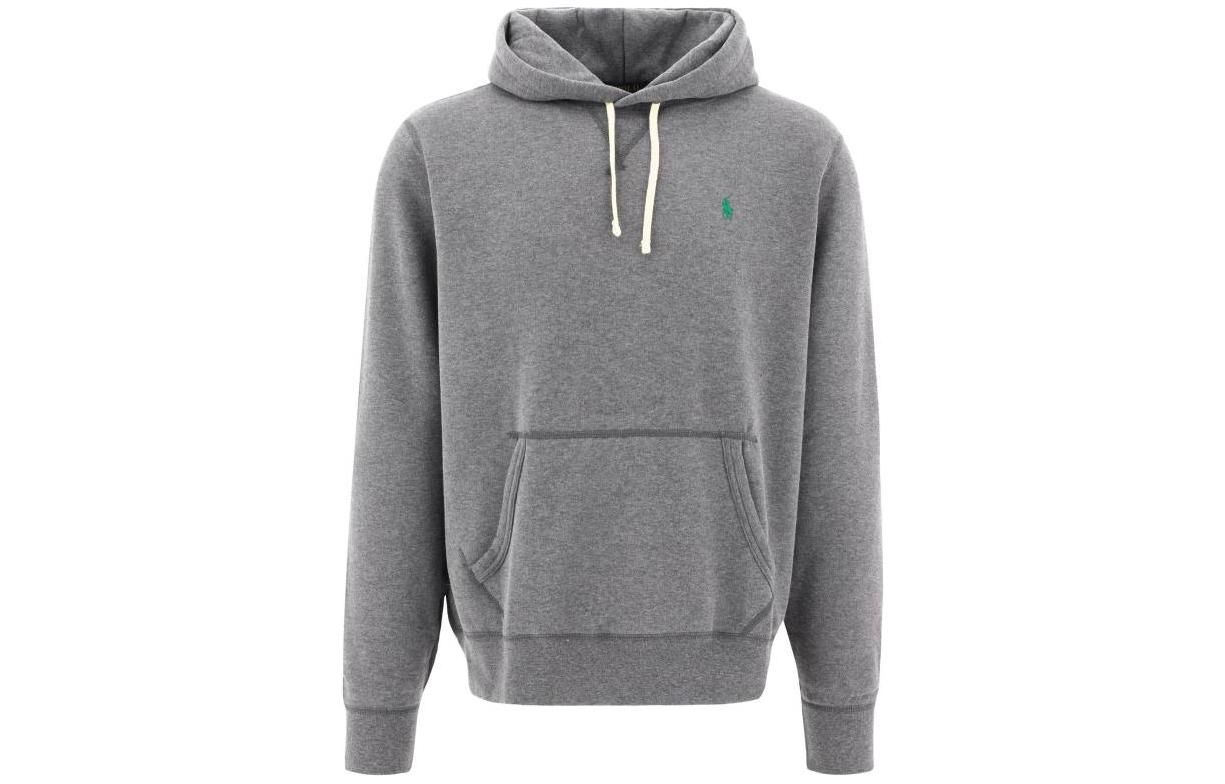 Ralph Lauren FW22 Grey Pullover Hoodie with Solid Logo Embroidery 710766778-064 圖 2