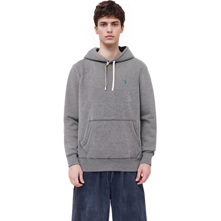 Ralph Lauren FW22 Grey Pullover Hoodie with Solid Logo Embroidery 710766778-064 圖 8